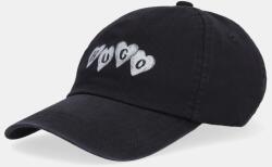 HUGO pamut baseball sapka Cara-Valentine - fekete Univerzális méret - answear - 20 990 Ft