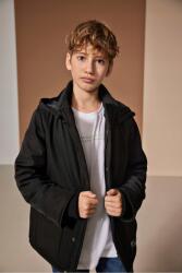 Only Fekete kapucnis kabát, Size 12L, 92% poliészter, levehető kapucni (473248)