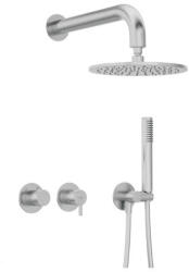 Deante Falba süllyesztett csaptelep, Deante Silia zuhanyszett szálcsiszolt acél NQS_F0YK - zuhanykabin