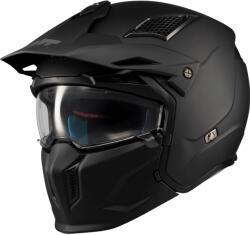 MT Helmets Cască modulară de motocicletă MT Streetfighter SV S Pure A1 negru mat (MT132700PA12)
