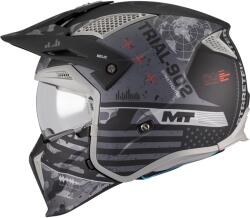 MT Helmets Cască modulară de motocicletă MT Streetfighter SV S Belic B2 negru mat-gri (MT1327D21B22)