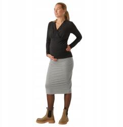 Mamalicious Szürke MIDI Szoknya, Size L, melírozott, pamut, midi (562726)