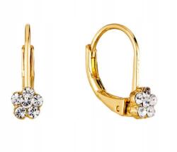 Colibra Arany fülbevaló kislányoknak, kristályokkal, 0.4cm×1.5cm (p13277 c)