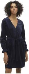 VERO MODA Sötétkék Ruha Övvel, Size XS, V-nyakkivágás, hosszú ujjú, poliészter (563055)