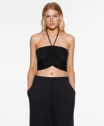 OYSHO Fekete Ráncolt Top (L) (542454)