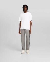 Bershka Szürke egyenes farmer, díszcsíkokkal, Size 32 (542489)