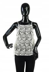 Mango Krémszínű Csipkés Top Vállpántos (s) (222099)