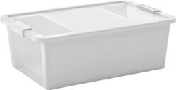 KIS Box fedővel KIS Bi-Box M, 26 liter, fehér, 35x55x19 cm
