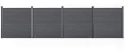 Wohnen WPC kerítéspanel 183x705 cm szürke időtálló és karbantartásmentes kerti kerítés