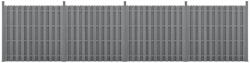 Wohnen WPC kerítéspanel 185×747 cm szürke 4 db-os modern, időtálló kerítés