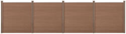 Wohnen WPC kerítéspanel 183x705 cm barna nagy méretű kerítéspanel