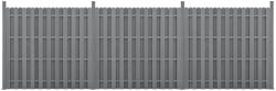 Wohnen WPC kerítéspanel 185x562 cm szürke 3 db-os modern, tartós kertkerítés