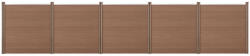 Wohnen WPC kerítéspanel 183x879 cm barna Extra hosszú, fa hatású, időjárásálló WPC kerítés