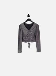 Vero Moda Ezüst Színű, Csíllámosszal Díszített Top (M) (473478)