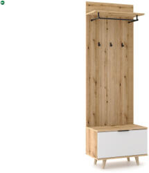 Wipmeb Előszoba bútor szett Evoke tölgy / tablila / fehér színkombinációban - NORDIC D