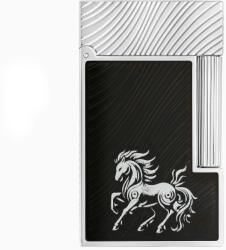 S.T. Dupont Ligne 2 -2026 Horse, fekete/palládium szivar öngyújtó - Limitált kiadás (C16088CL)