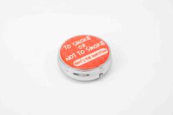 Angelo Kör alakú zsebhamutál - To Smoke or Not to Smoke feliratal - piros (A-400800-6)