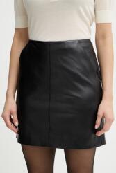 BOSS bőr szoknya Seby - fekete 36
