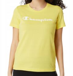 Champion Női Póló, pamut, sárga, crewneck, nyári viselet (114780YS021)
