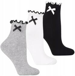 Moraj Masnis zokni, női pamut, 3 pár, Size 38-41, fekete (CSL200-936 MIX)