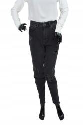 Object Fekete Magas Derékú Szaggatott Farmer, Size M, 94% pamut (436649)