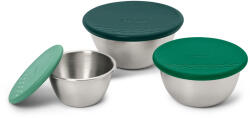 Tchibo - 3 rozsdamentes acél tálka - zöld