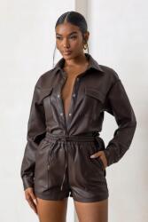  Club L Bőr Hatású Barna Rövidnadrág (36) (466937)