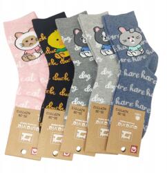 Aura Via Női pamut zokni Aura via, Size 38-41, 5 pár, állatkás