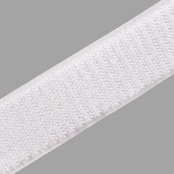 Takoy Bandă velcro/arici cu profil mic pluș alb 30 mm