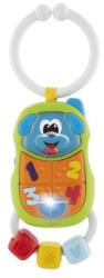 Chicco Elektronikus Rágóka C-Gyűrűn - Telefonos Kiskutya 3 Hónapos Kortól - Fény- és Hanghatásokkal, BPA-mentes Babarágóka