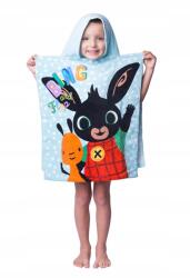 Jerry Fabrics Gyerek poncsó 50x115 Nyuszi Bing kapucnis törölköző kék nyuszi (530XXXX)
