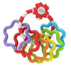 Chicco Csillag Alakú Rágóka Gyűrűn 3 Hónapos Kortól - BPA-mentes Puha Babarágóka Fogzást Könnyítő Funkcióval