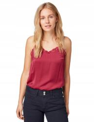 Tom Tailor Laza Korsett Top, Size 36, piros, poliészter, csipke (371416)