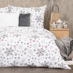 4home Snowflakes pamut ágyneműhuzat, 160 x 200 cm, 70 x 80 cm