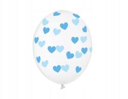 PartyPal Lufik 30cm, Szívecskék, Crystal Clear, 50db