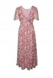 VERO MODA MIDI Ruha, Virágos, L, Fehér (563326)