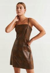 MANGO Ruha Mini Snake Print, Size S, poliészter, barna, négyszögletes nyakkivágás (309229)