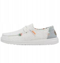 Hey Dude HeyDude Wendy Boho mokaszin, Size 38, fehér, textil felsőrész (68424#181899V)