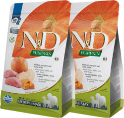 N&D N&D Dog Grain Free Pumpkin Vaddisznó és Alma Adult Medium/Maxi 2x2, 5kg