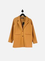 PIECES Kámelszínű Vékony Gombos Kabát (M) (472878)