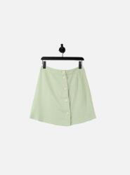 Tom Tailor trapéz mini szoknya, zöld, lenvászon, Size S, gombokkal (425810)