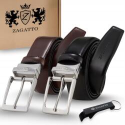 Zagatto Öv férfi Kétoldalas bőr öv Fekete/Barna Zagatto (ZG1052-125)