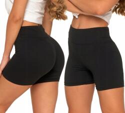 Moraj Kerékpáros Rövidnadrág, női, fitness, magas derék, Size 3XL, fekete (RDL750-018 BLACK SHORTS)