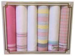  Női zsebkendő szett díszdobozban rózsaszín árnyalat