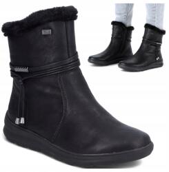 Rieker Fekete Bélelt Bokacsizma, Size 39, cipzáros, Rieker Tex (Rieker Z0070-00)