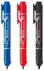 Zebra Alkoholos marker 1, 3 mm, nyomógombos, Mckie Retractable Zebra írásszín piros (51063) - officefirst