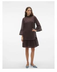 VERO MODA Barna Ruha, 100% poliészter, méret M, barna, álló nyakkivágás, 3/4-es ujjú, gombokkal (563166)