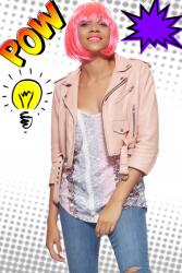 Nothing but Love Rózsaszín bob paróka, Helloween, Anime Cosplay (202620)