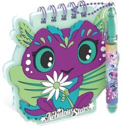  Nebulous Stars mini jegyzetfüzet matricával és zselés tollal - lila (11434-B) - iskolataskawebshop