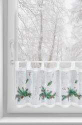 Takoy Vitrázs függöny 150x30 cm fehér tűlevélmintával